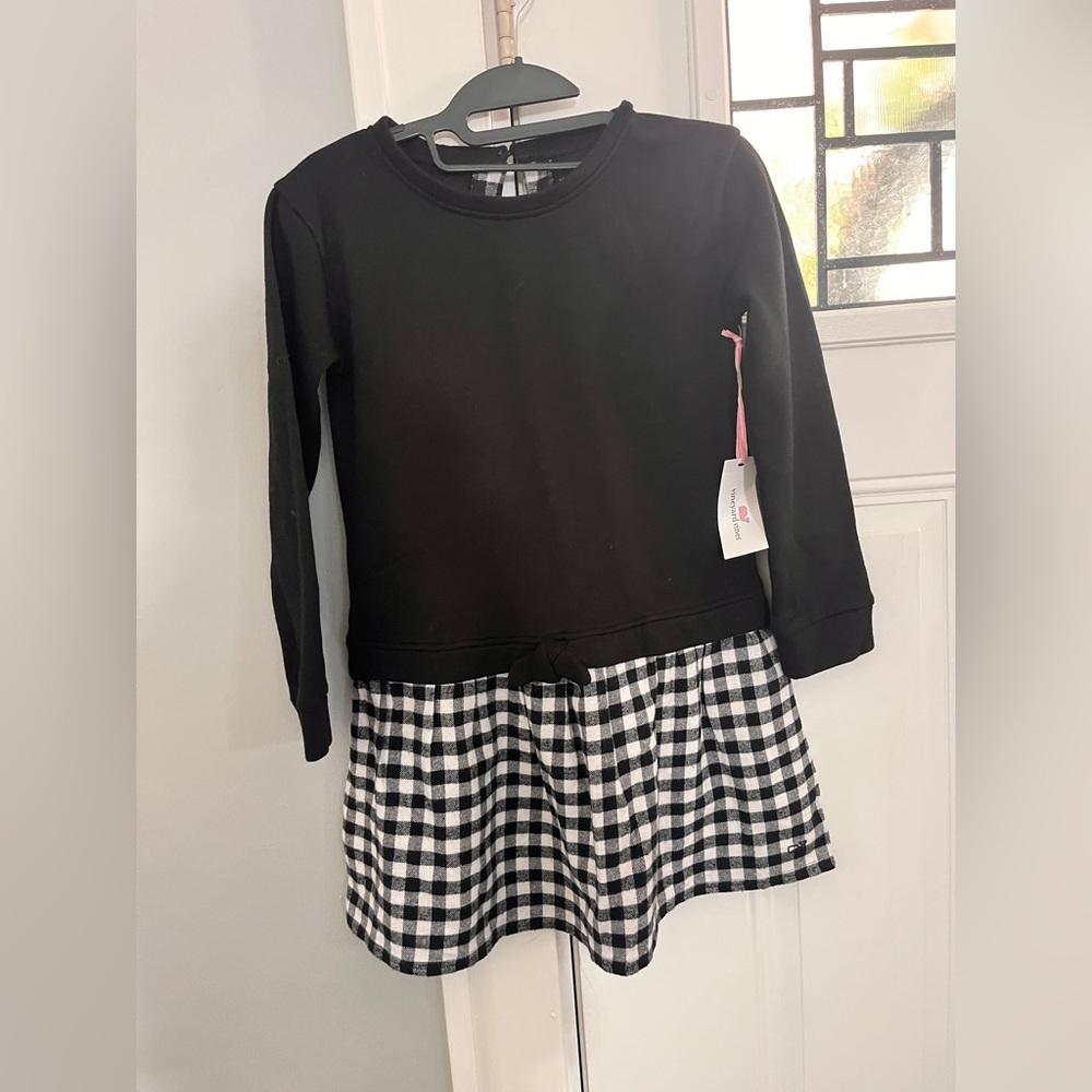 NWT VINEYARD VINES GIRLS JERSEY AND FLANNEL DRESS